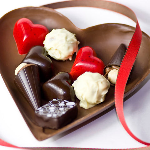 Heart of Gold Chocolate Hearts